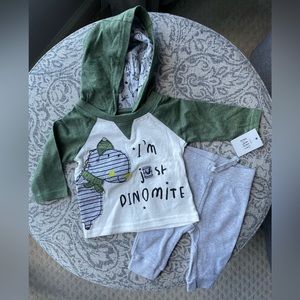 George. Baby Dinosaur Matching Set 0-3m